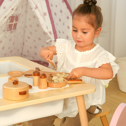 Montessori Birch Wooden Sensory Multi-Activity Table