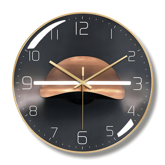 Modern Wall Clock with 3D Glass – European Household -Lebanon