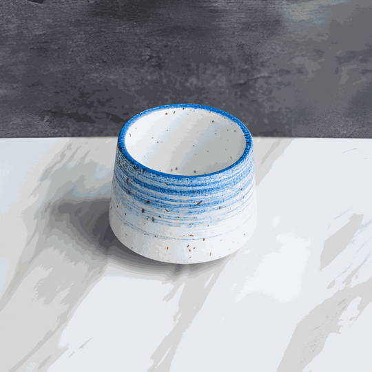 Blue Stripes Handcrafted Ceramic Tea Cup 200ML