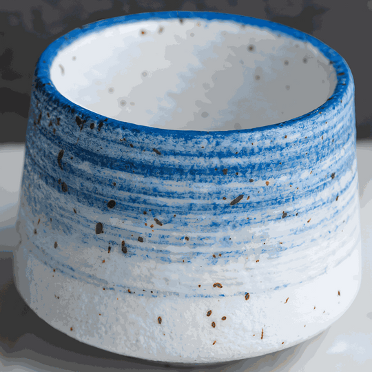 Blue Stripes Handcrafted Ceramic Tea Cup 200ML