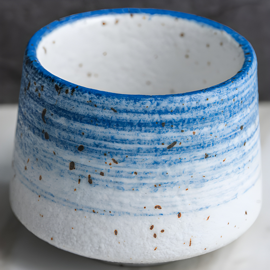 Blue Stripes Handcrafted Ceramic Tea Cup 200ML