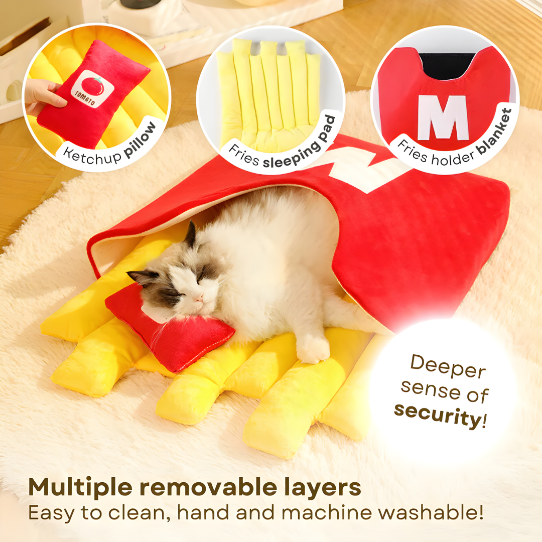 French Fries Plush Pet Bed