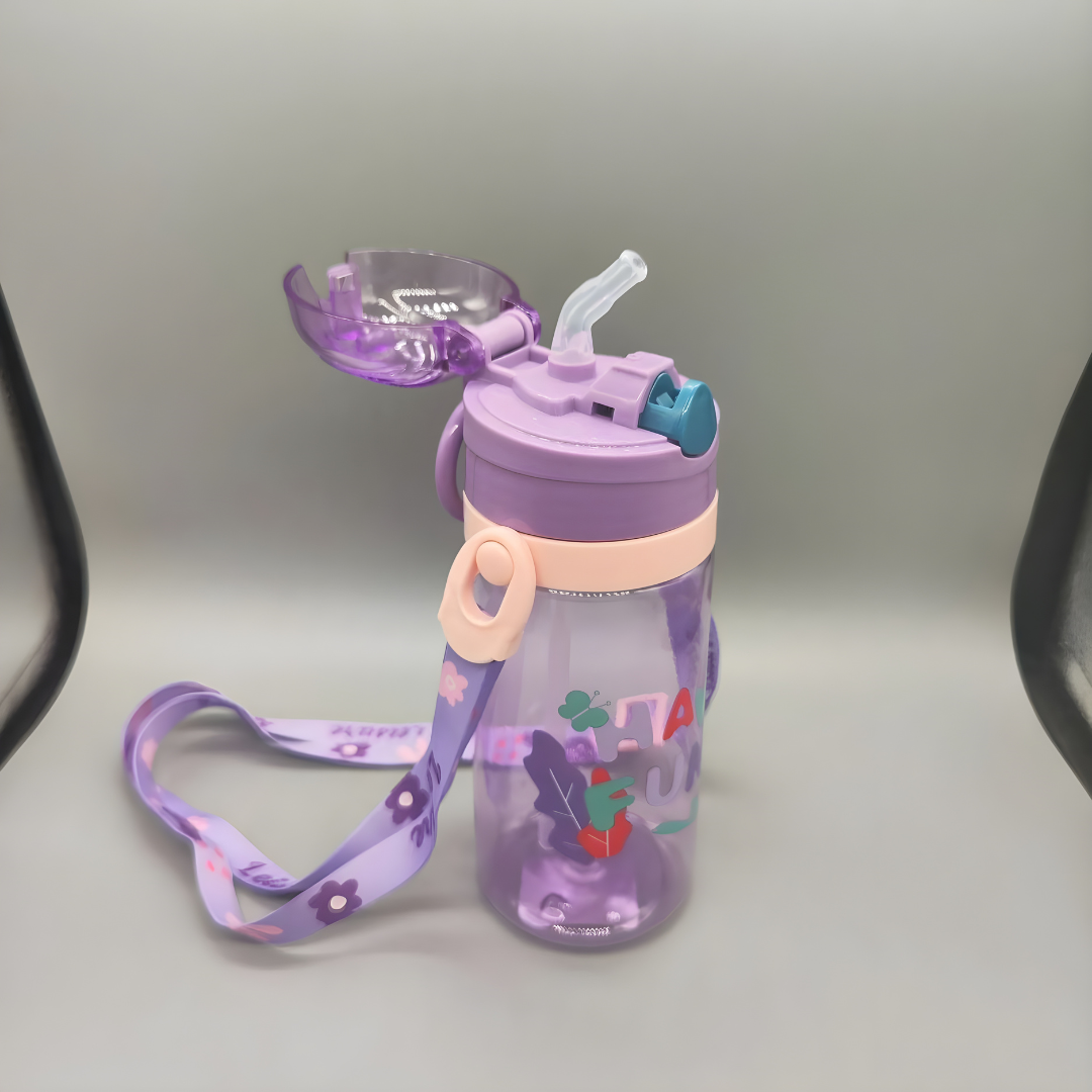 520ML BPA-Free Kids Water Bottle with Straw