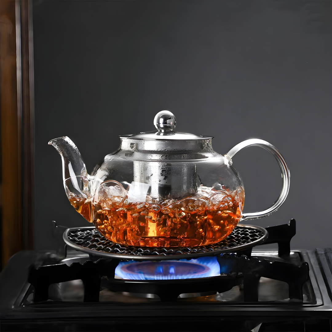 Elegant Borosilicate Glass Tea Set 800ML