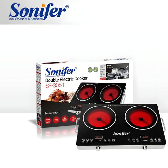 1800W SONIFER SF-3051 Dubbele Elektrische Kookplaat
