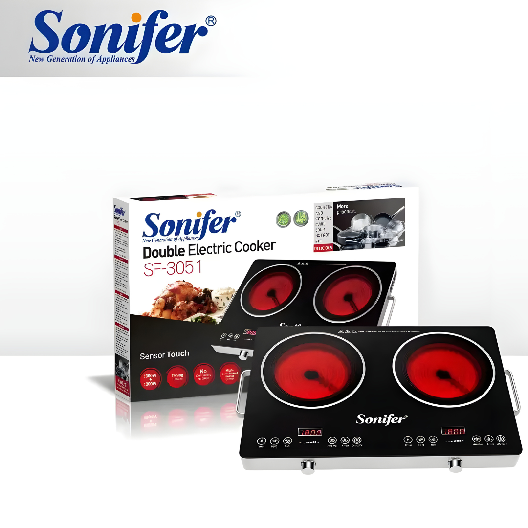 طباخ كهربائي مزدوج SONIFER SF-3051 بقوة 1800 واط