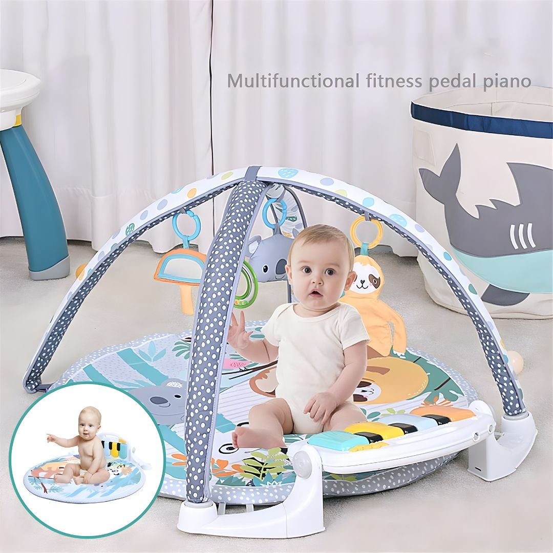 Baby Piano Play Mat Gym With Hanging Toys