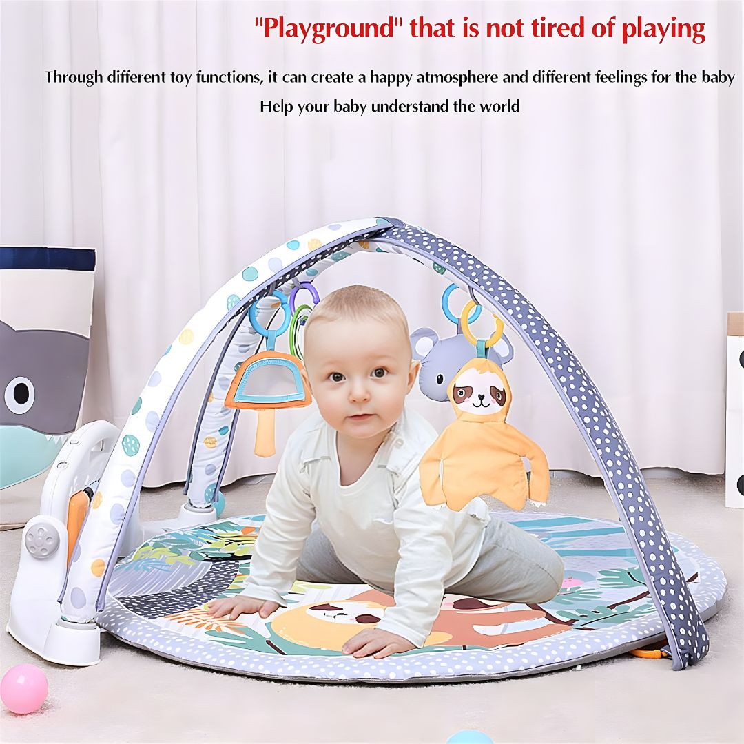 Eco-friendly Kick & Play Piano Gym 0–36 months – colorful baby play mat with piano and toys