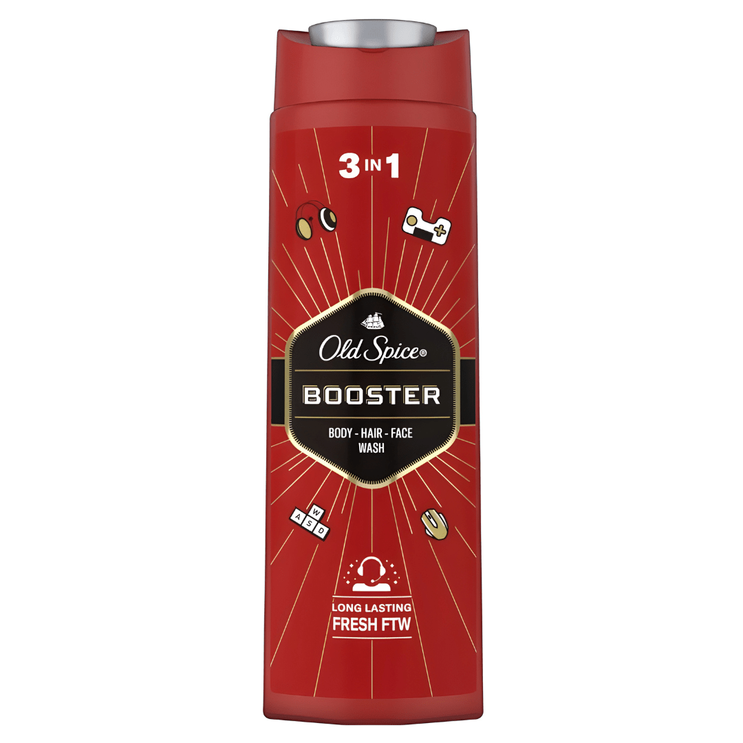Old Spice Booster 3-in-1 Wash for Men 400ml – EU Made