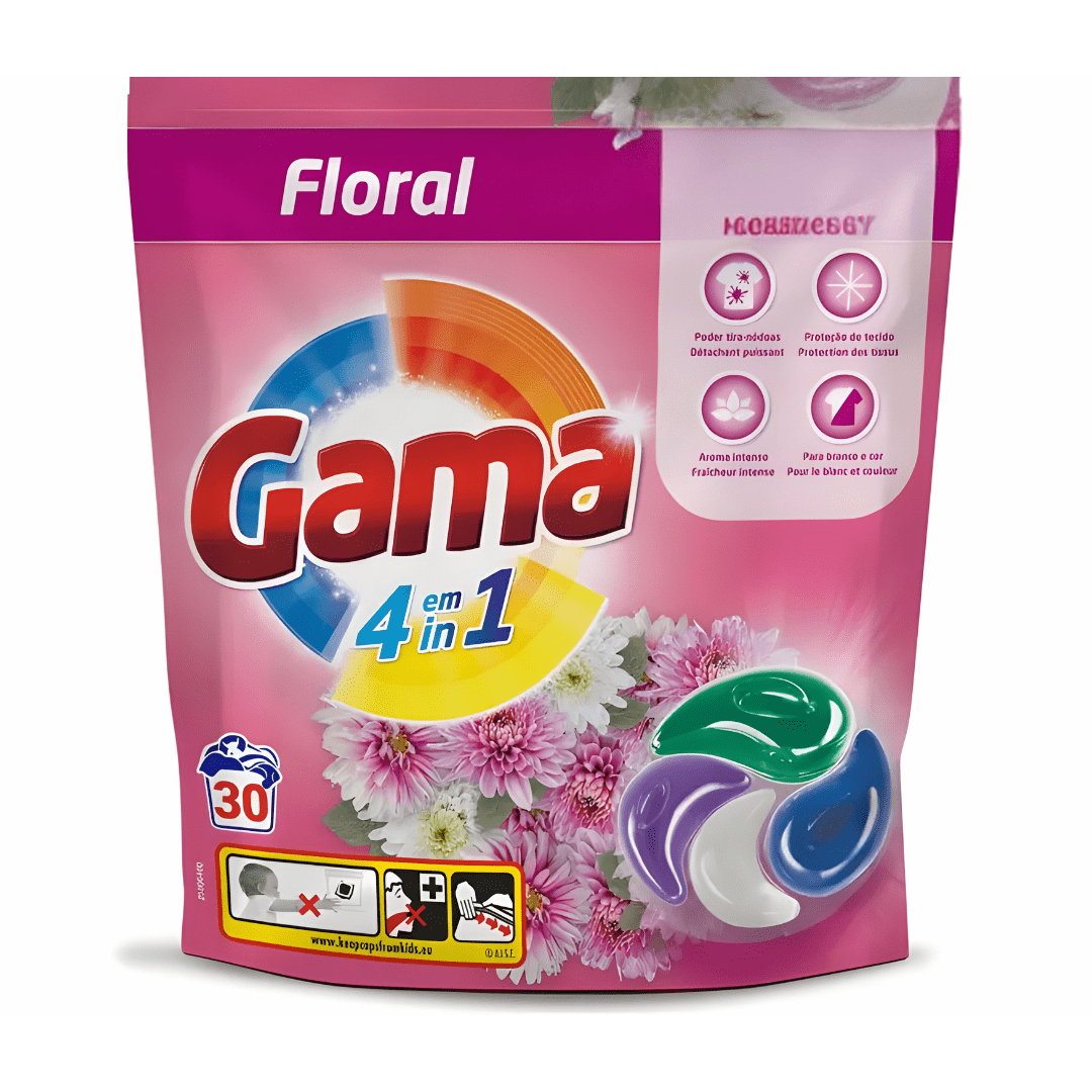 Gama 4-in-1 Floral Laundry Capsules 30 pcs – Made in Spain
