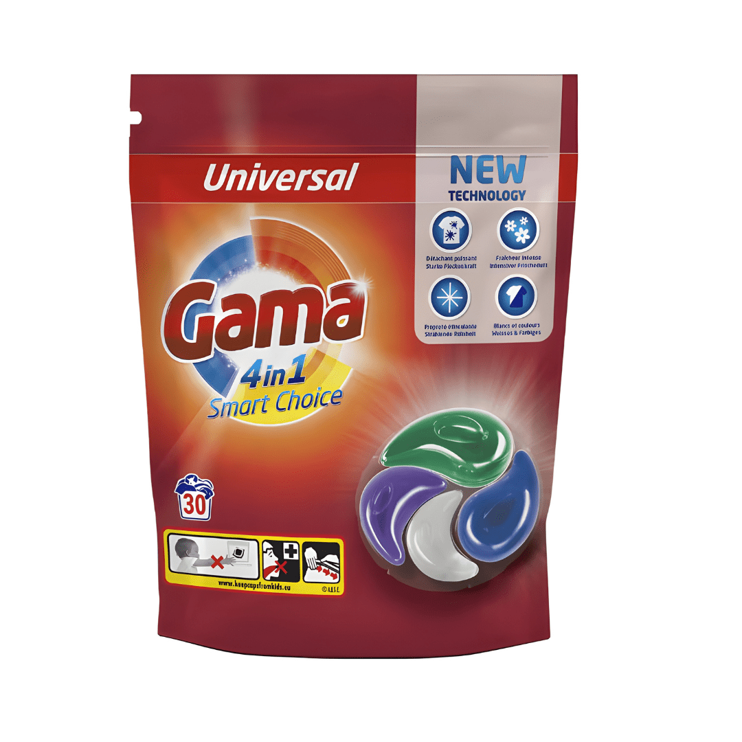 Gama 4-in-1 Smart Choice Laundry Capsules 30 pcs – Made in Spain

