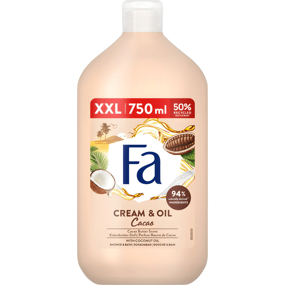 Fa Shower Gel 750ml – Cacao Butter & Coconut Oil – Unisex – EU Made