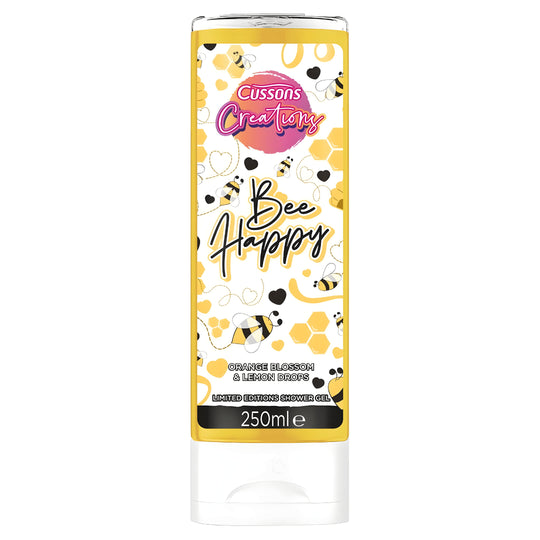 Cussons Bee Happy Shower Gel 250ml – UK Made – Orange Blossom & Lemon Drops – Lebanon