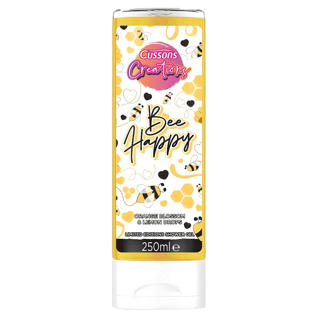 Cussons Bee Happy Shower Gel 250ml – UK Made – Orange Blossom & Lemon Drops – Lebanon