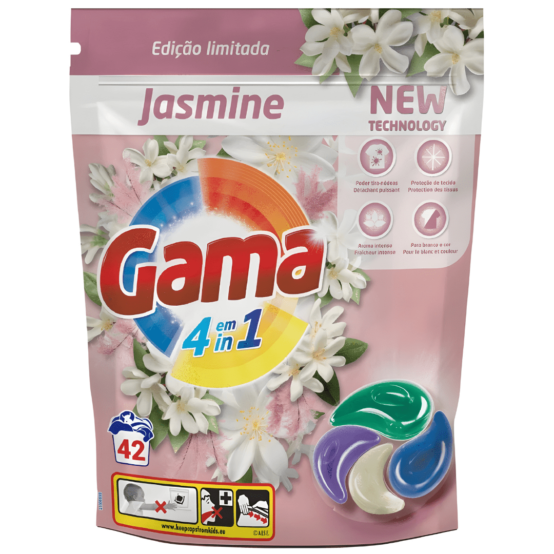 GAMA Jasmine 4in1 Laundry Capsules 42 Doses – EU Made Detergent

