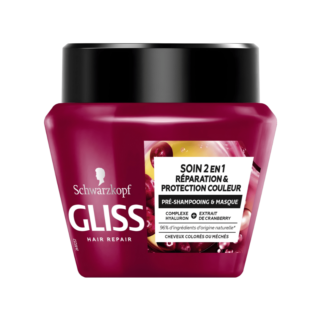 Gliss Ultimate Color Hair Mask 300ml – EU made, deep repair for colored and bleached hair, long-lasting color protection, available in Beirut Lebanon

