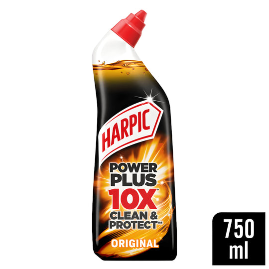 Harpic Power Plus Original Toilet Cleaner Gel 750ml – EU made, kills 99.9% of bacteria, removes limescale, available in Beirut Lebanon

