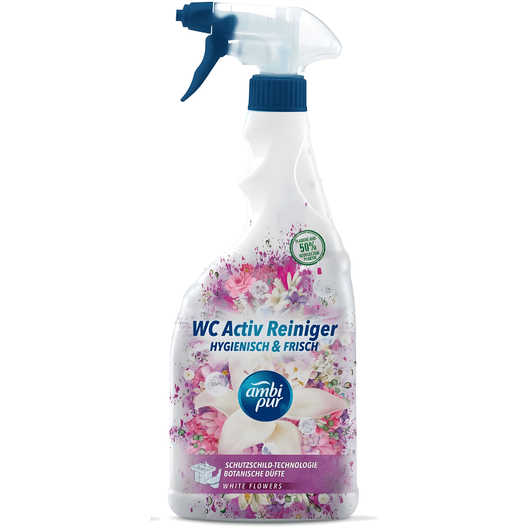 Ambi Pur Flash WC Spray 750ml – EU made, white flowers fragrance toilet spray, limescale remover, Beirut Lebanon