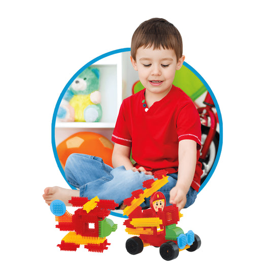 Cactus Blocks Fire Station 55pcs – Educational Building Toy for Kids

