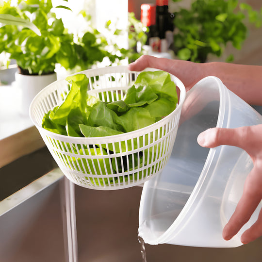 Salad Spinner with Handle – Multi-Use Salad Dryer and Serving Bowl
