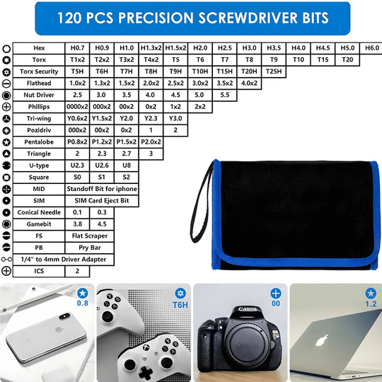 142-in-1 electronics precision screwdriver set with 120 bits and 22 tools – ideal for phone, laptop, and console repair in Lebanon

