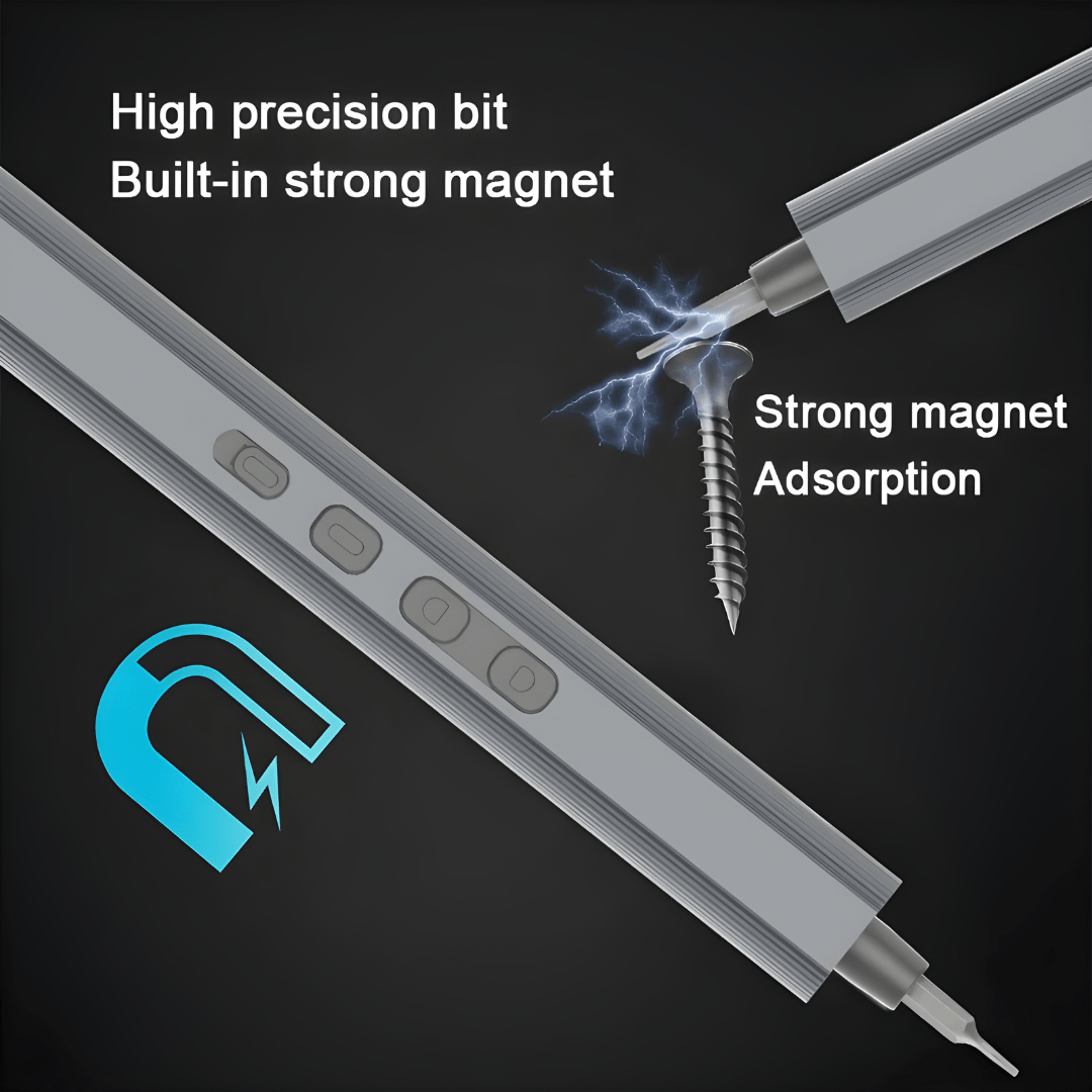 153-in-1 cordless electric magnetic screwdriver repair set with 140 bits, LED lights, USB-C charging – ideal for electronics and DIY projects
