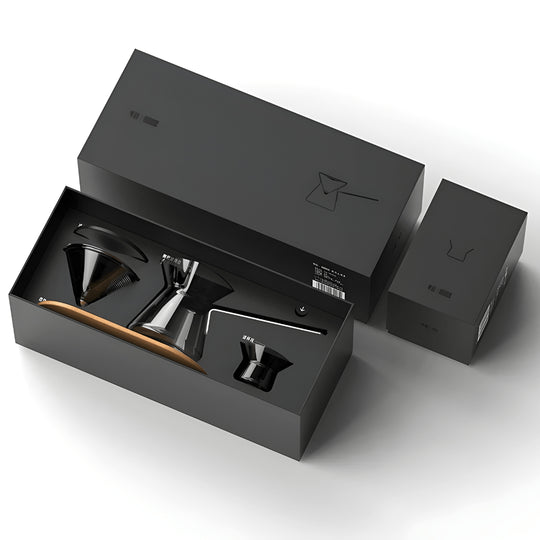 300ml borosilicate glass magnetic teapot with filter, cups, and coaster – elegant set for brewing coffee or tea

