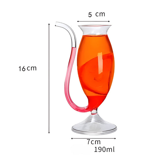 190ml Clear Glass Party Goblet – Premium Borosilicate Cocktail Glass