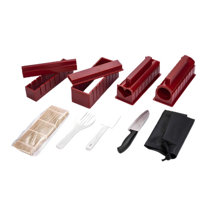 Super Sushi Maker 10-Piece Kit – DIY Home Sushi Mold Set for Beginners

