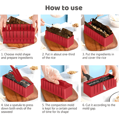 Super Sushi Maker 10-Piece Kit – DIY Home Sushi Mold Set for Beginners


