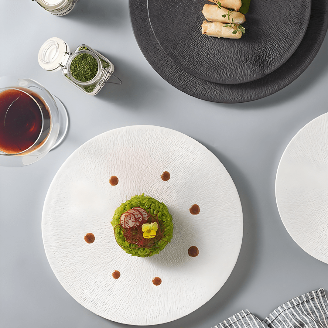 Modern Ceramic Serving Plate for Steak or Sushi – Available in 8 and 10 Inches