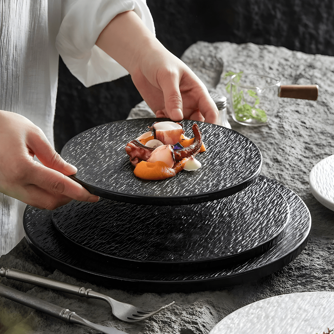Modern Ceramic Serving Plate for Steak or Sushi – Available in 8 and 10 Inches