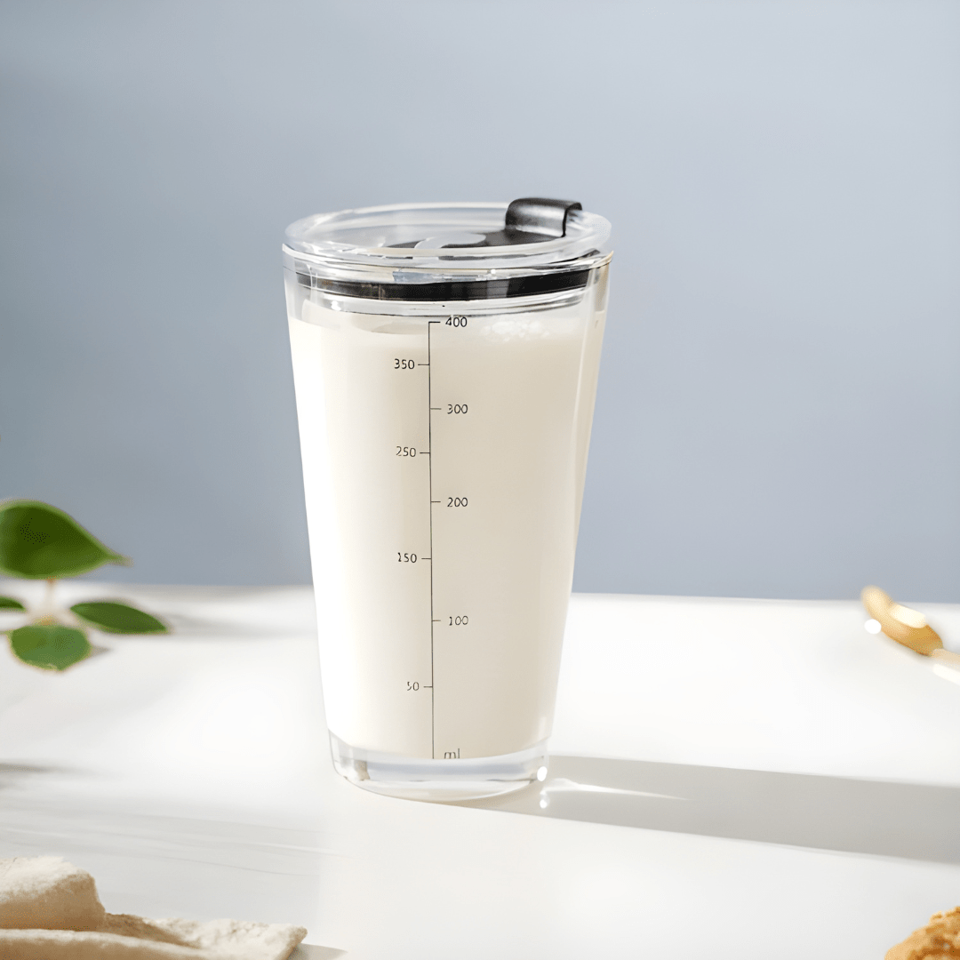 450ml Reusable Thick Glass Tumbler with Lid and Straw – “Hey, Drink Water More” & Cactus Summer Designs