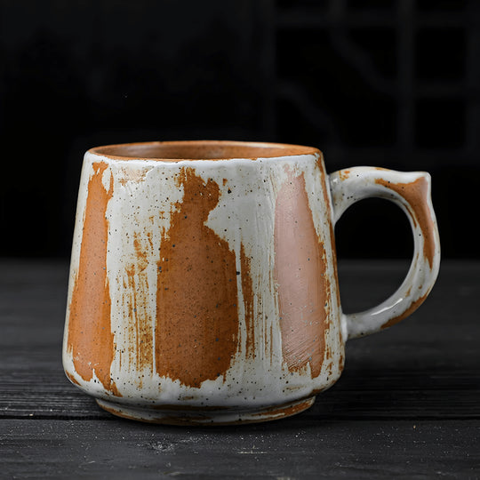 360ml handmade rough pottery ceramic mug with rustic glaze – available in Beirut Lebanon