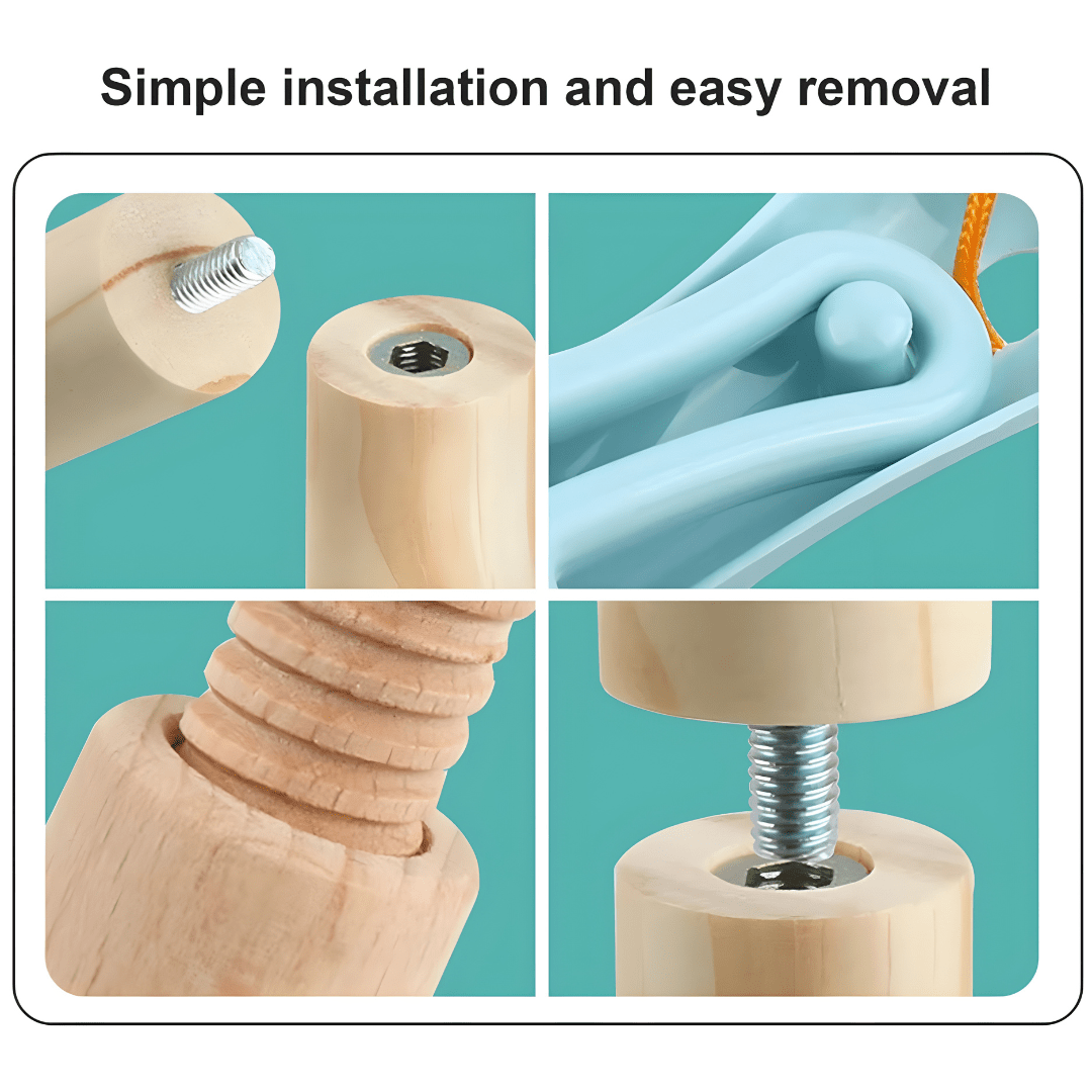 Wooden kids cleaning toy set with broom, mop, and dustpan – pretend play set for toddlers in Beirut Lebanon