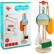 Wooden kids cleaning toy set with broom, mop, and dustpan – pretend play set for toddlers in Beirut Lebanon