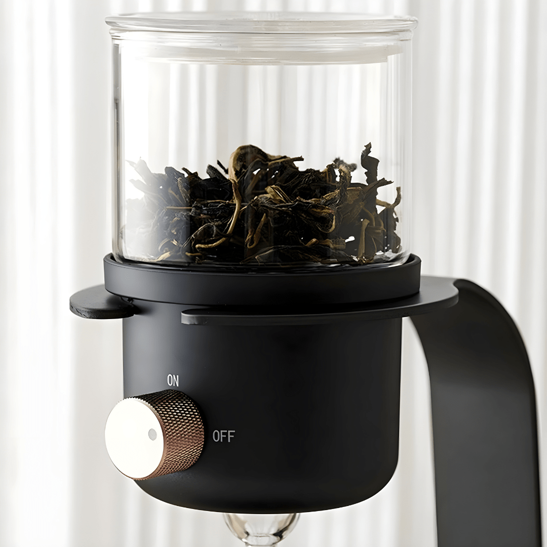 Modern 400ml semi-automatic tea and coffee brewer with stainless steel base, available in Lebanon