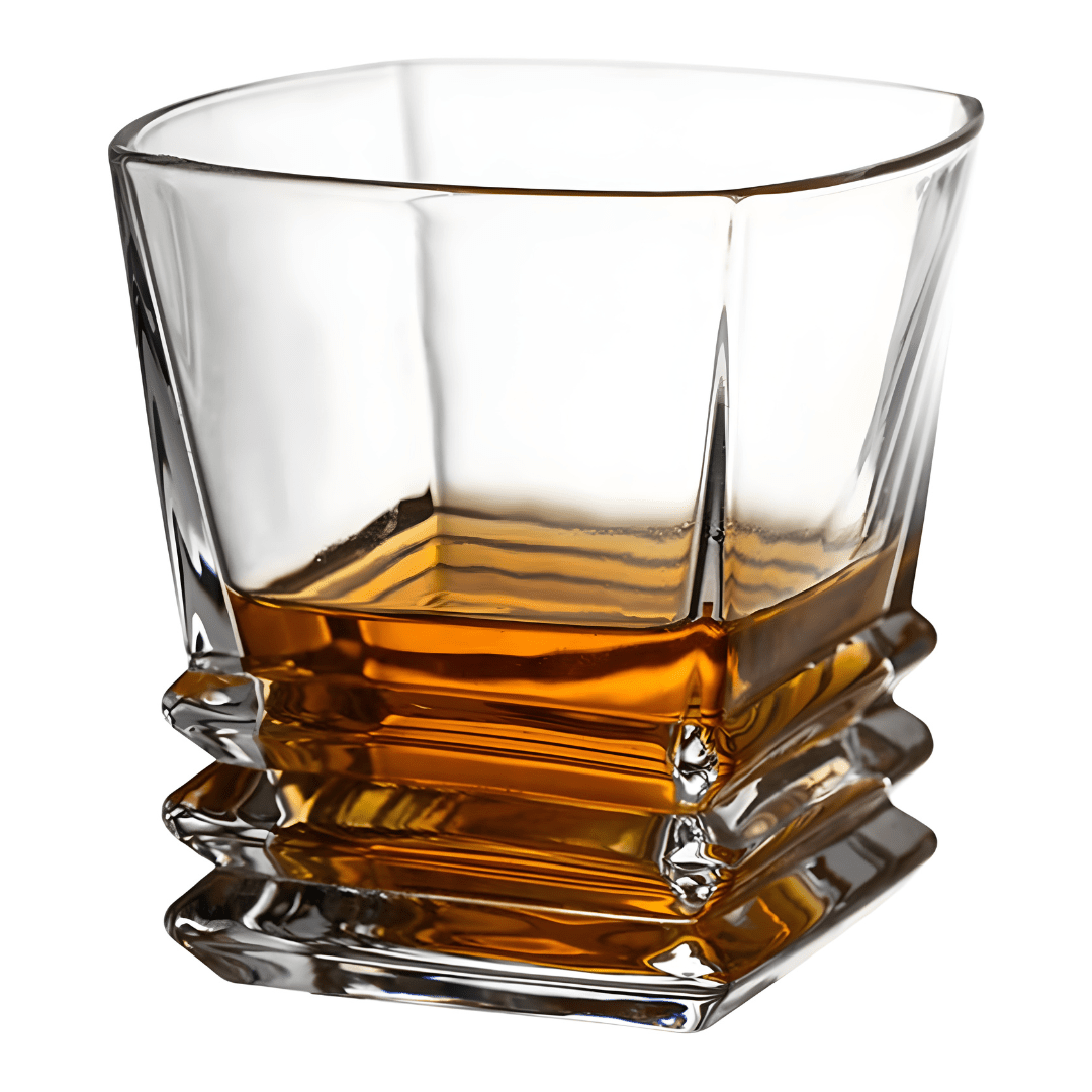 Premium old fashioned whiskey glass 310ml made of lead-free crystal with diamond-cut texture – luxury barware in Lebanon