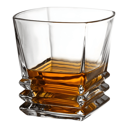 Premium old fashioned whiskey glass 310ml made of lead-free crystal with diamond-cut texture – luxury barware in Lebanon