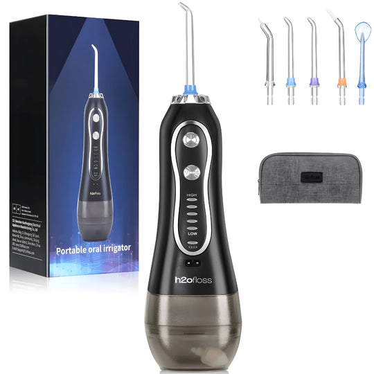 HF-6 cordless oral irrigator with 5 nozzles – dental flosser in Beirut Lebanon