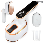 Compact foldable travel steam iron with 1000W power and ceramic plate, suitable for all fabrics, ideal for use in Beirut, Lebanon