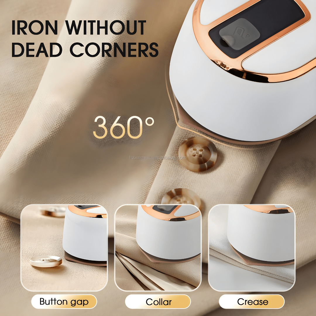 Compact foldable travel steam iron with 1000W power and ceramic plate, suitable for all fabrics, ideal for use in Beirut, Lebanon