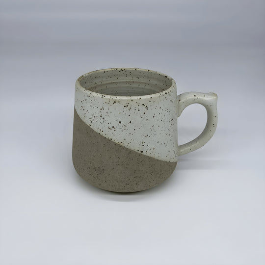 350ml handmade speckled ceramic mug with a two-tone glaze – artisan-crafted stoneware perfect for coffee