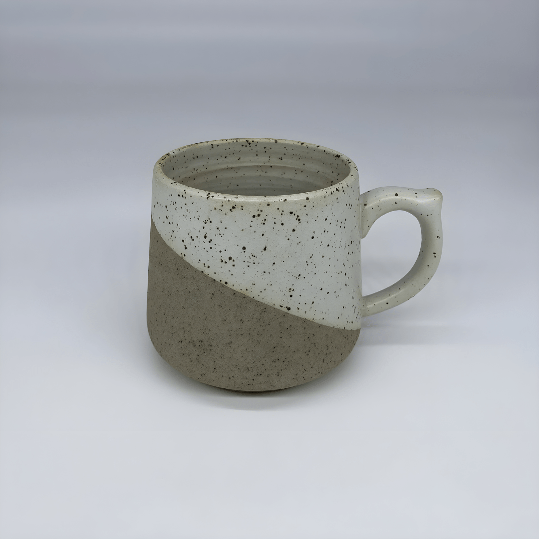 350ml handmade speckled ceramic mug with a two-tone glaze – artisan-crafted stoneware perfect for coffee