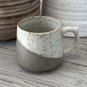 350ml handmade speckled ceramic mug with a two-tone glaze – artisan-crafted stoneware perfect for coffee