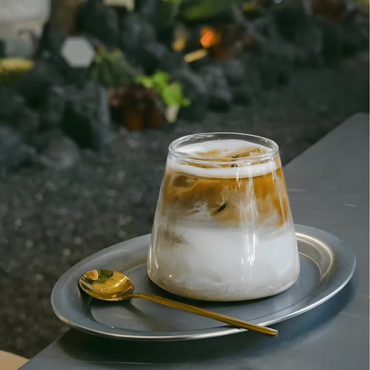 Wide-mouth clear glass cup for drinks and desserts – 280ml or 350ml