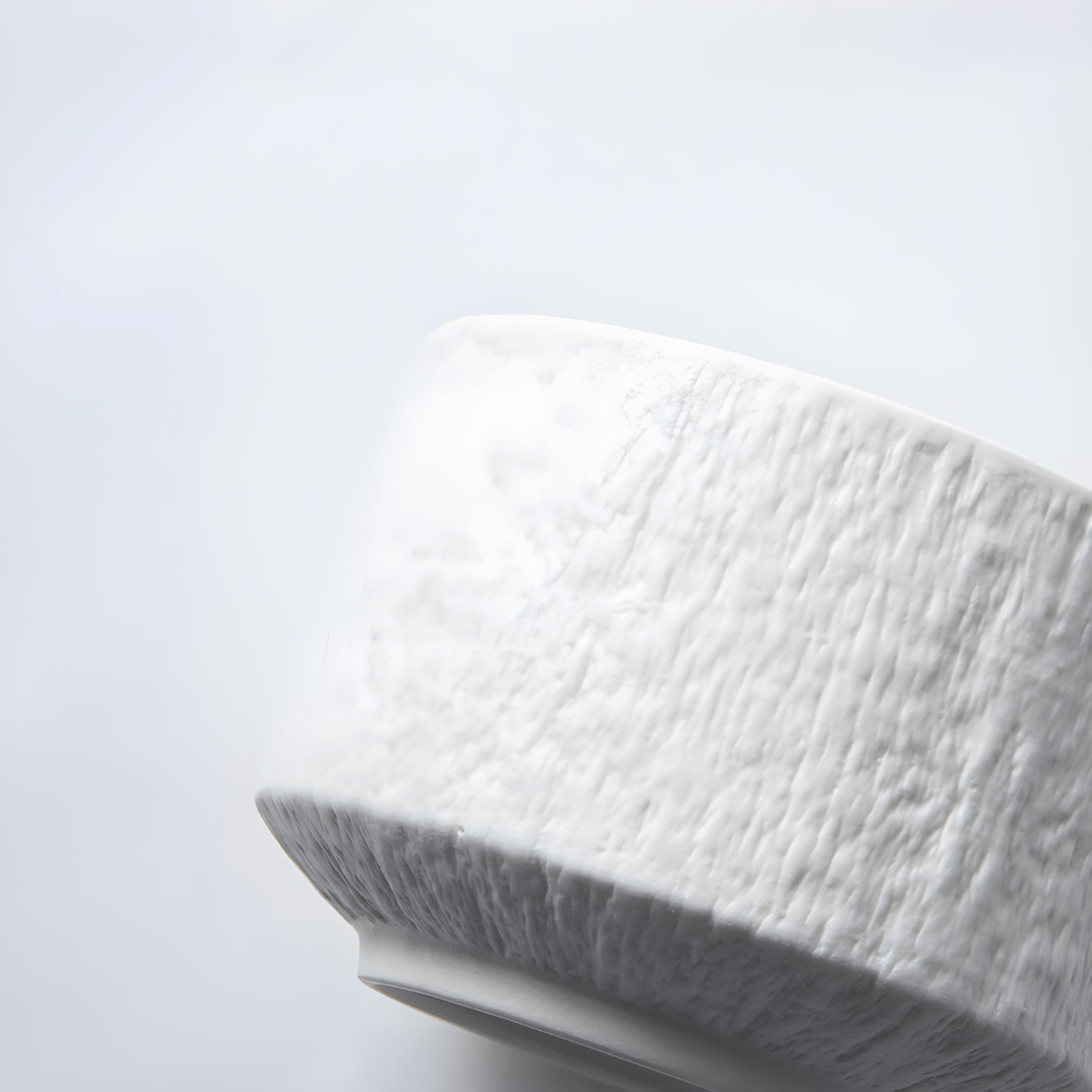 Textured 200ml porcelain mug with saucer – Rock Series, premium ceramic coffee and tea set available in Beirut, Lebanon
