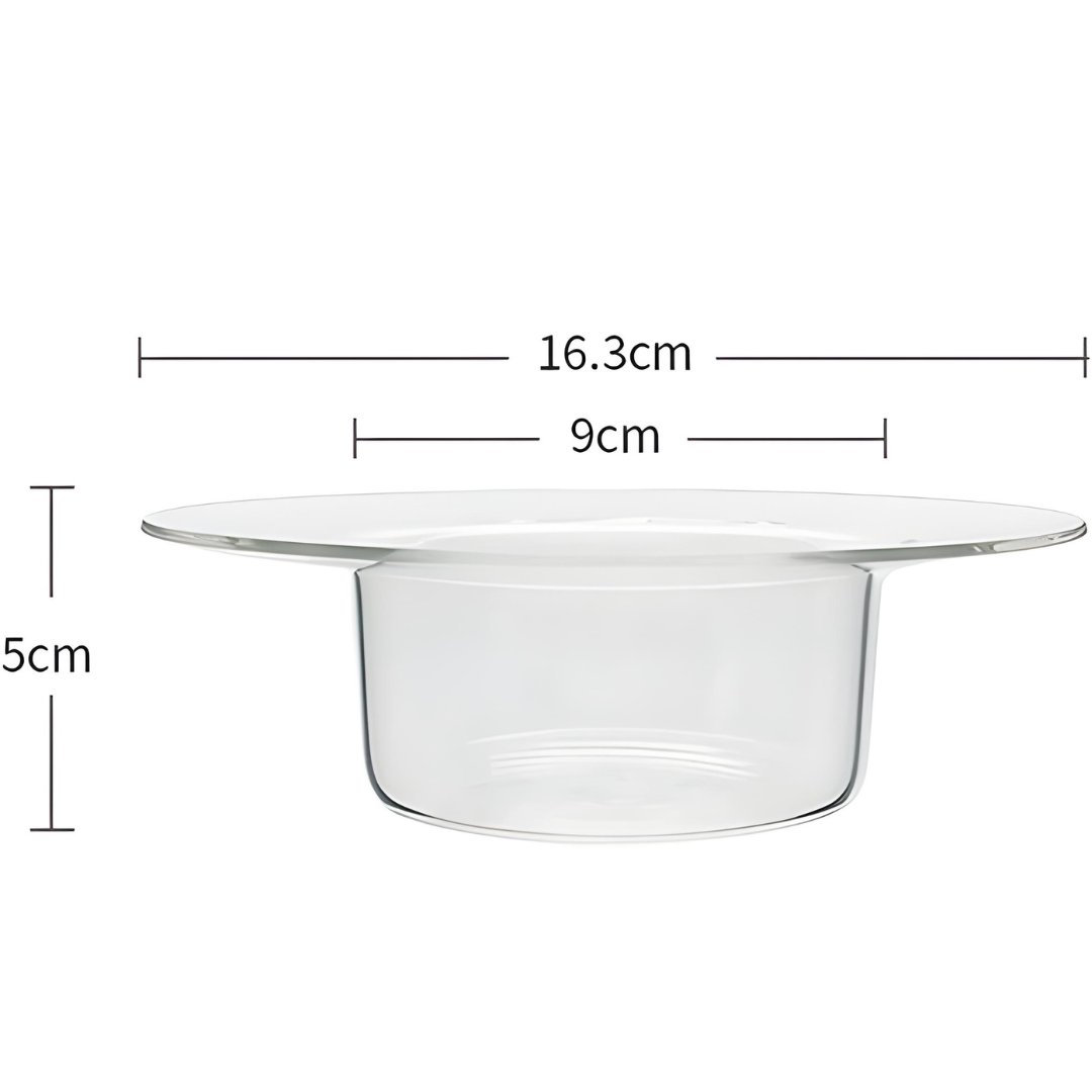 Elegant 250ml clear glass bowl with cap-shaped design, ideal for serving dessert, salad, or breakfast – available in Beirut, Lebanon

