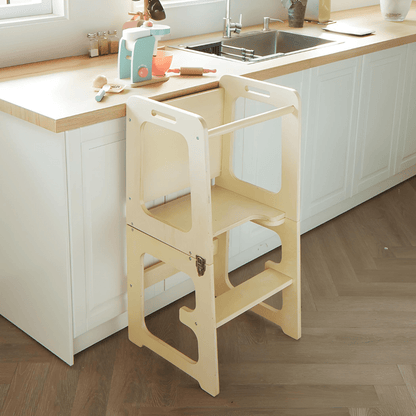 Children’s 2-in-1 Learning Tower with Drawing Board – Birch Wood – Beirut Lebanon
