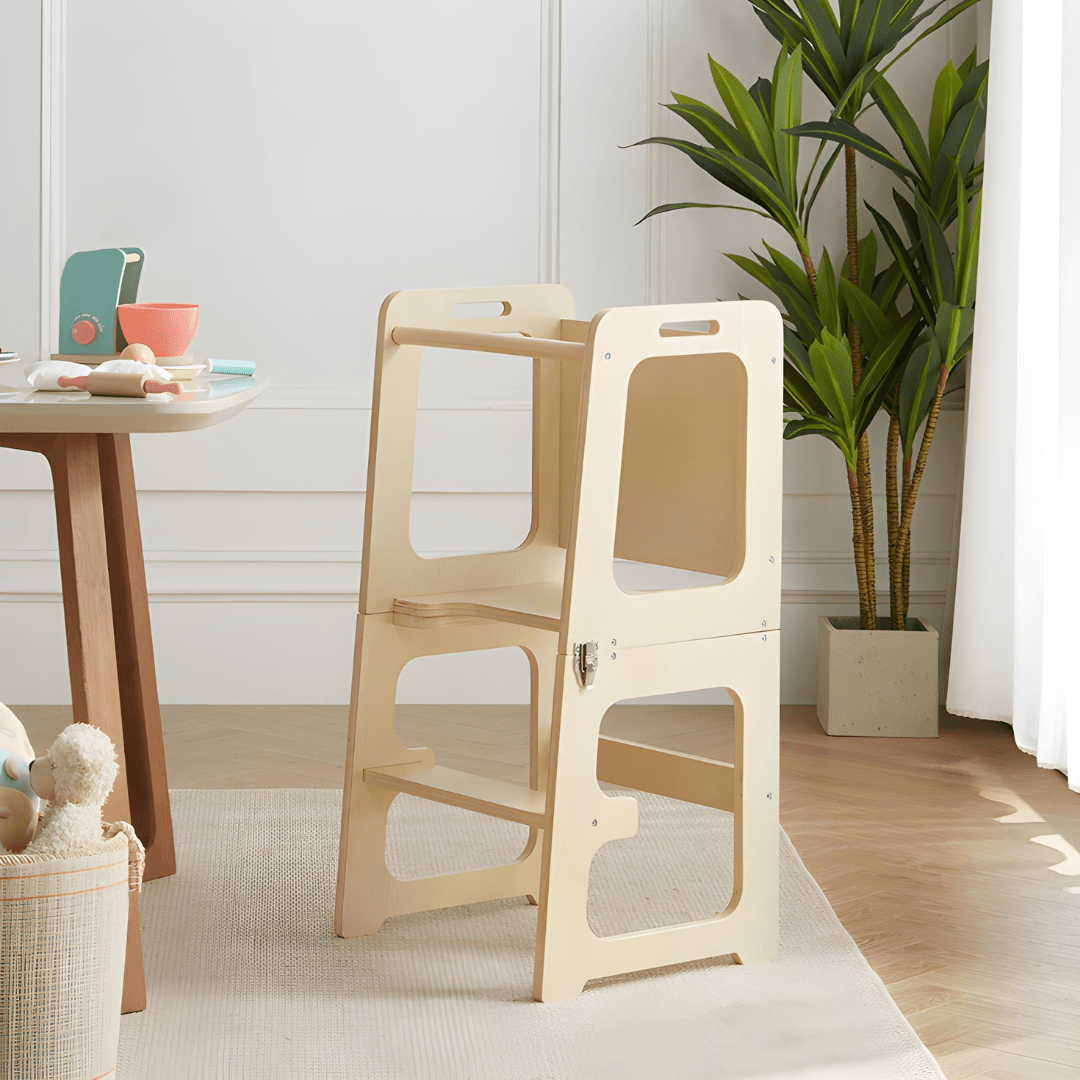 Children’s 2-in-1 Learning Tower with Drawing Board – Birch Wood – Beirut Lebanon